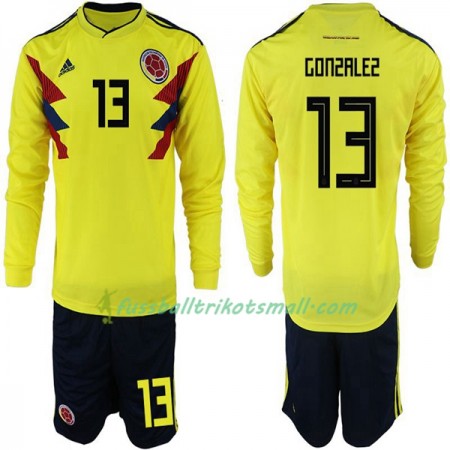 Fußballtrikots Kolumbien Gonzalez 13 Kinder WM 2018 Langarm Heimtrikotsatz kaufen